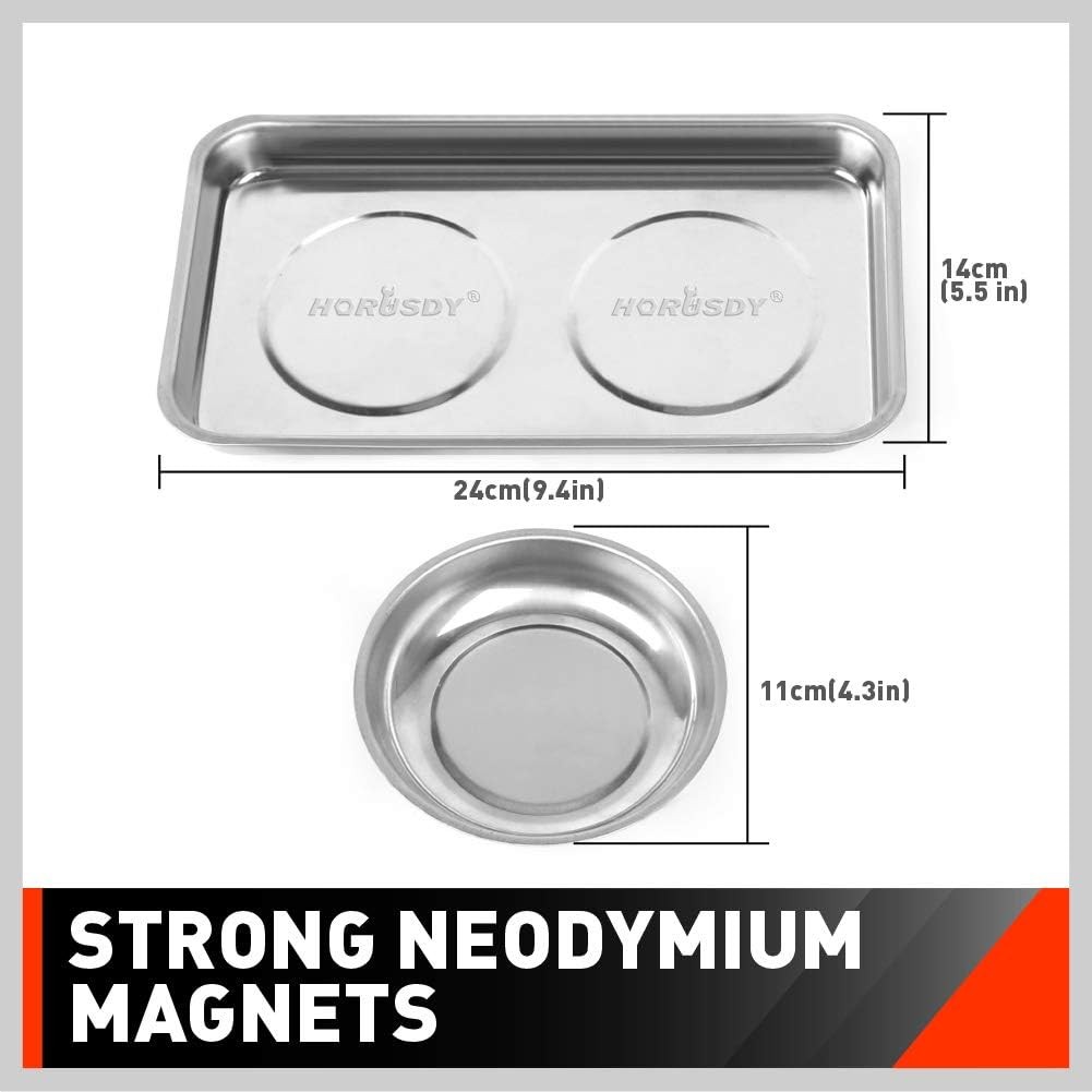 HORUSDY 9.5×5.5 Inch Magnetic Tray 4 Piece Set
