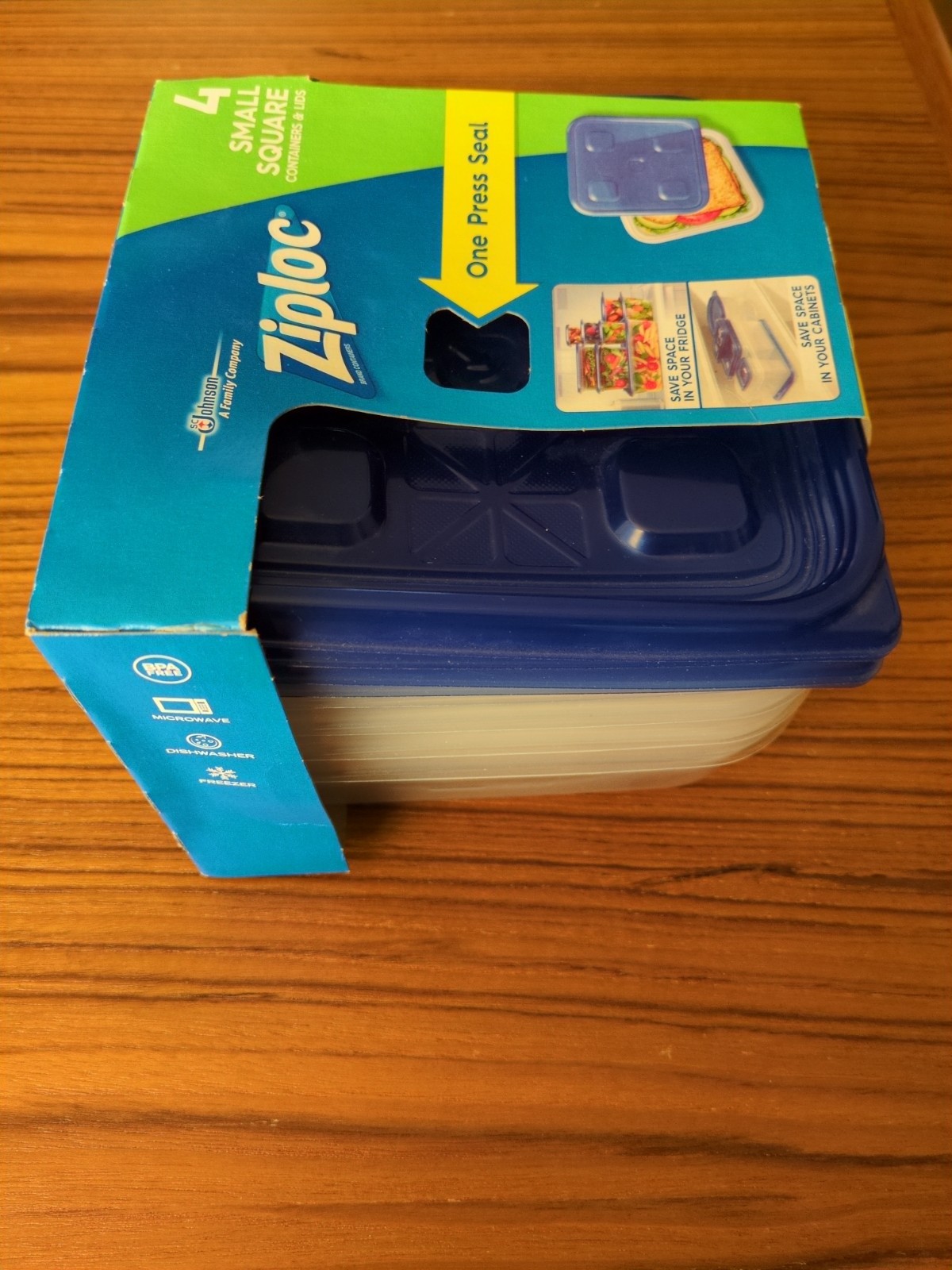 Ziploc Small Square Container – 4 Count