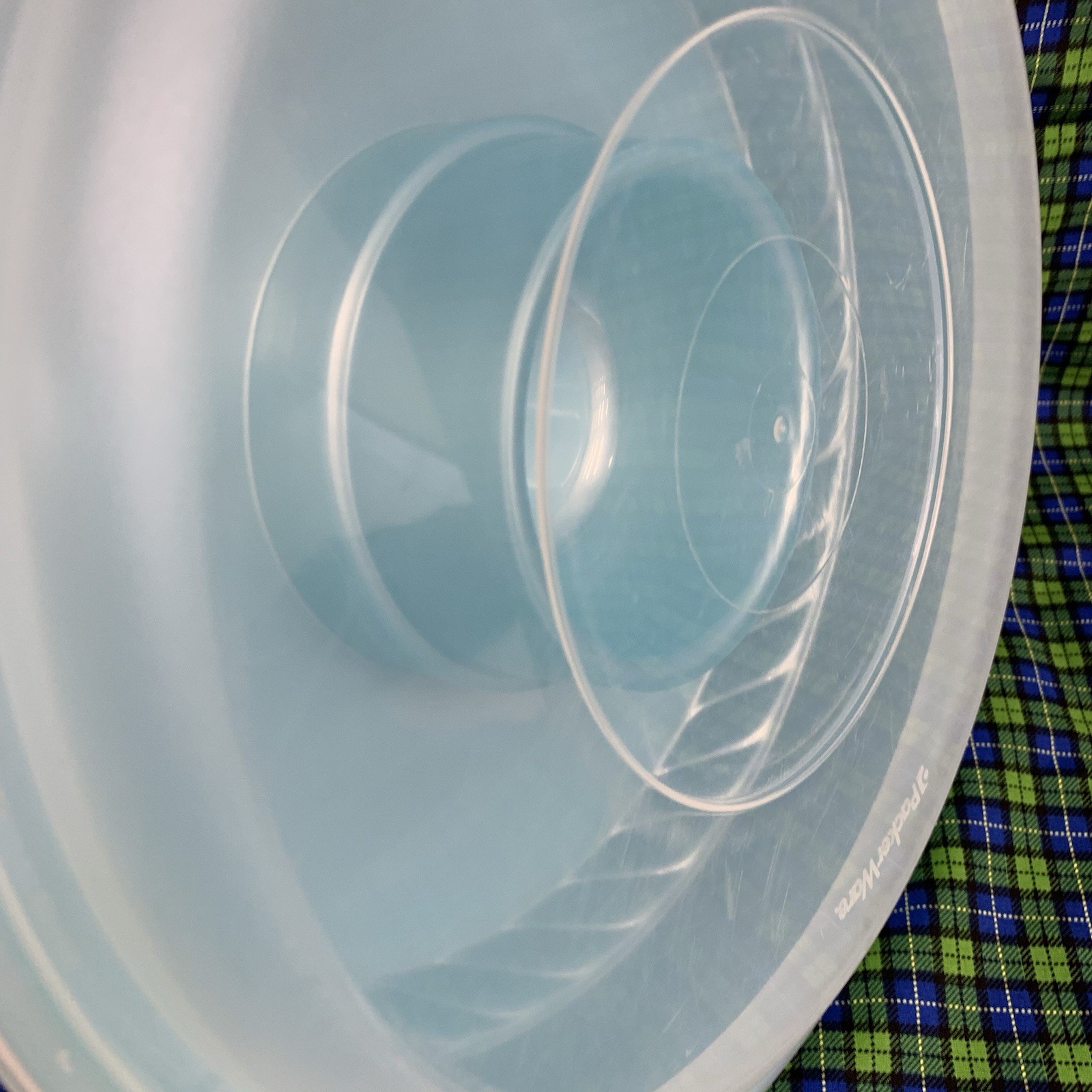 Packerware Green Chips & Dip Veggie Tray with Clear Lid Serving Bowl 13″