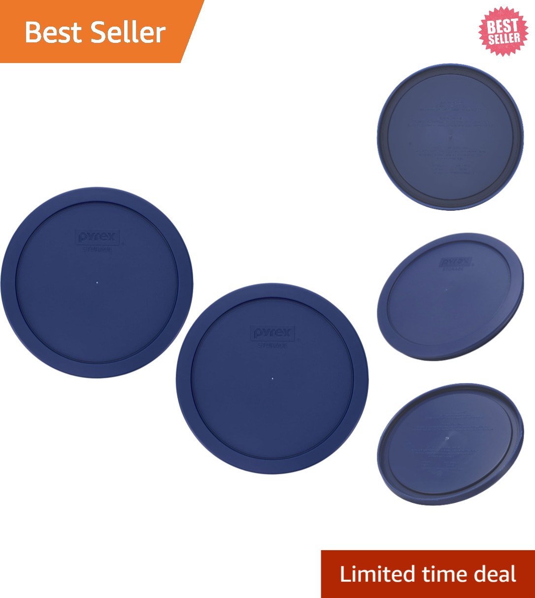 Versatile 2-Pack Blue Food Storage Lids – Microwave & Freezer Safe, Made in USA
