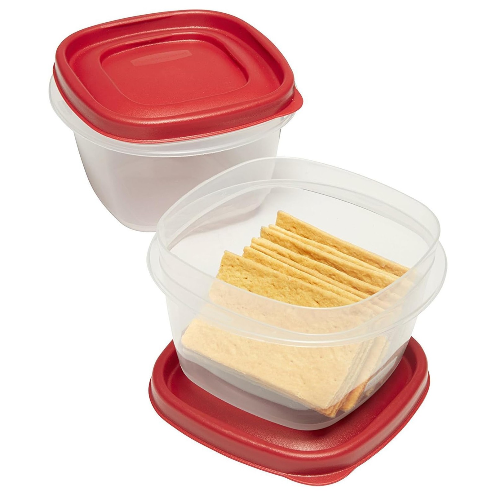 Rubbermaid Easy Find Lids Food Storage Containers, 2 Cup, Racer 2 Red