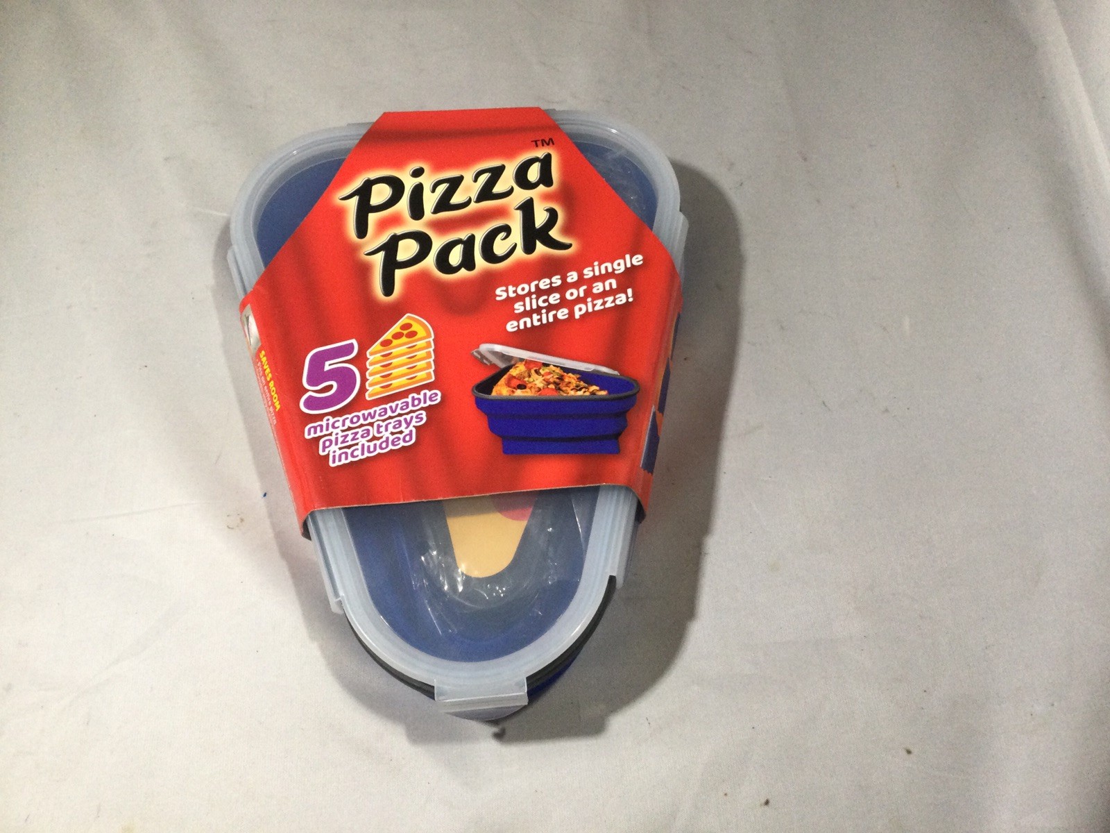 The Perfect Pizza Pack Reusable Pizza Storage Container 5 Microwavable Trays NEW