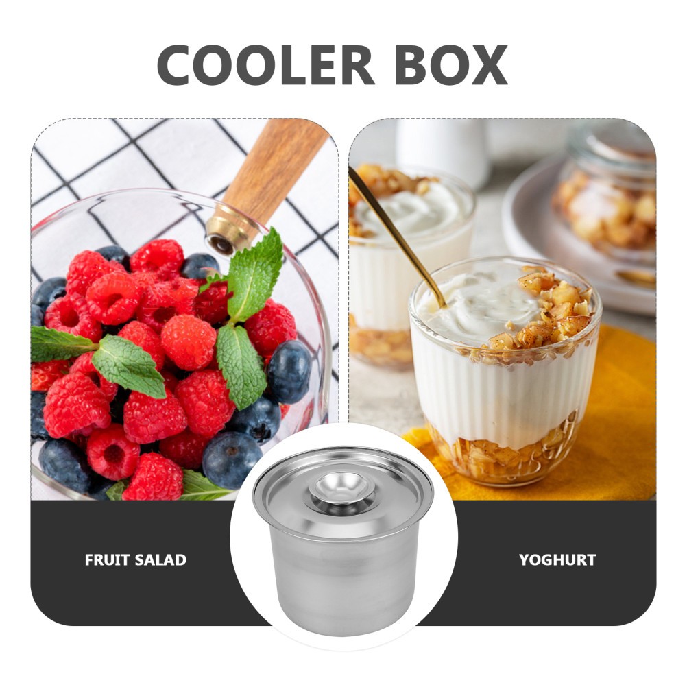 Ice Cream Containers Food Storage Stainless Steel with Lids Keeper