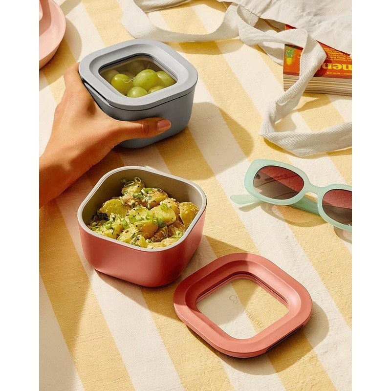 Ceramic Glass Storage Containers BPA Free Freshness Locking Microwave Oven Safe