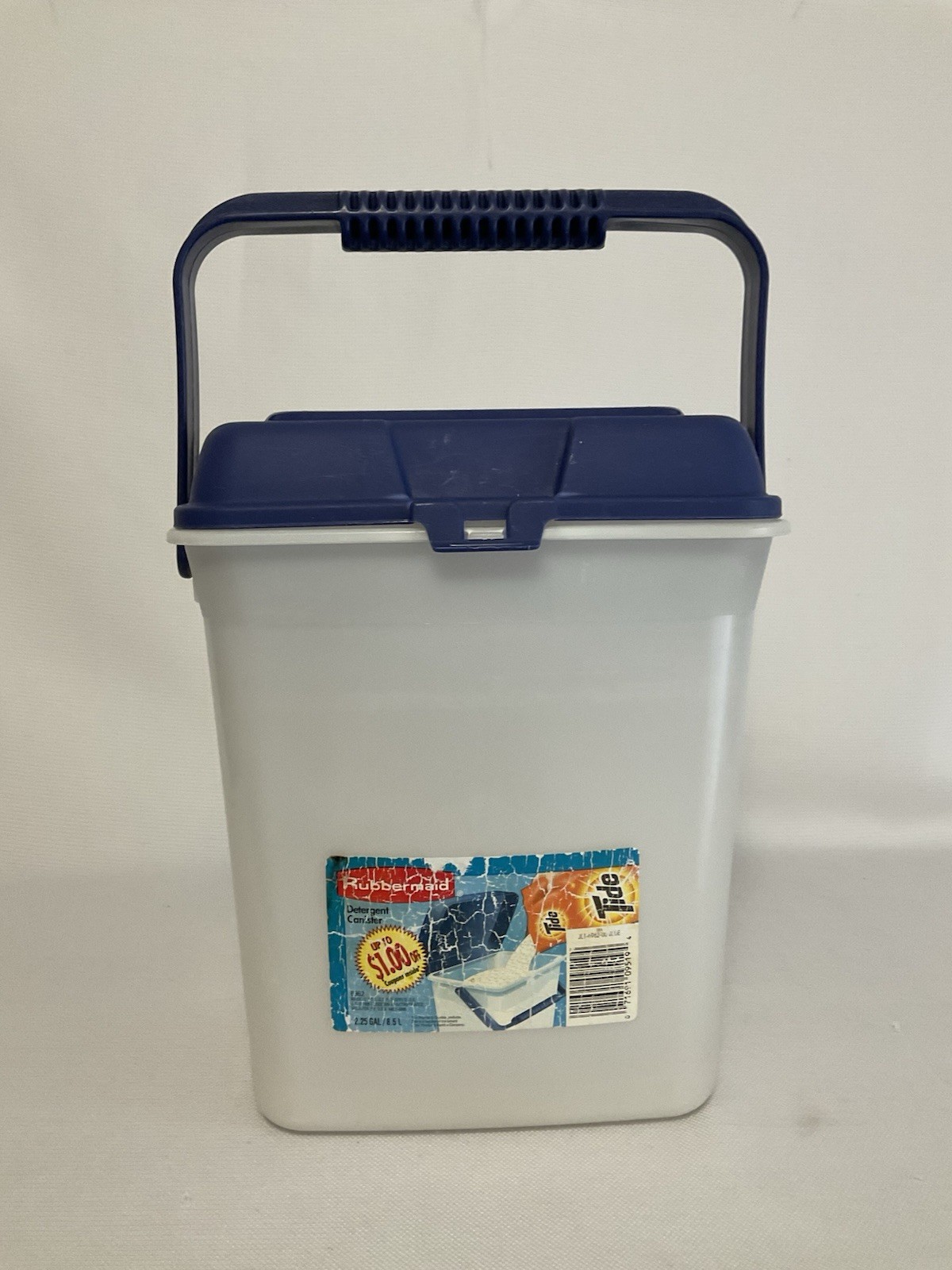 VTG Rubbermaid Tide Detergent Storage Container Lid Handle Advertisement READ