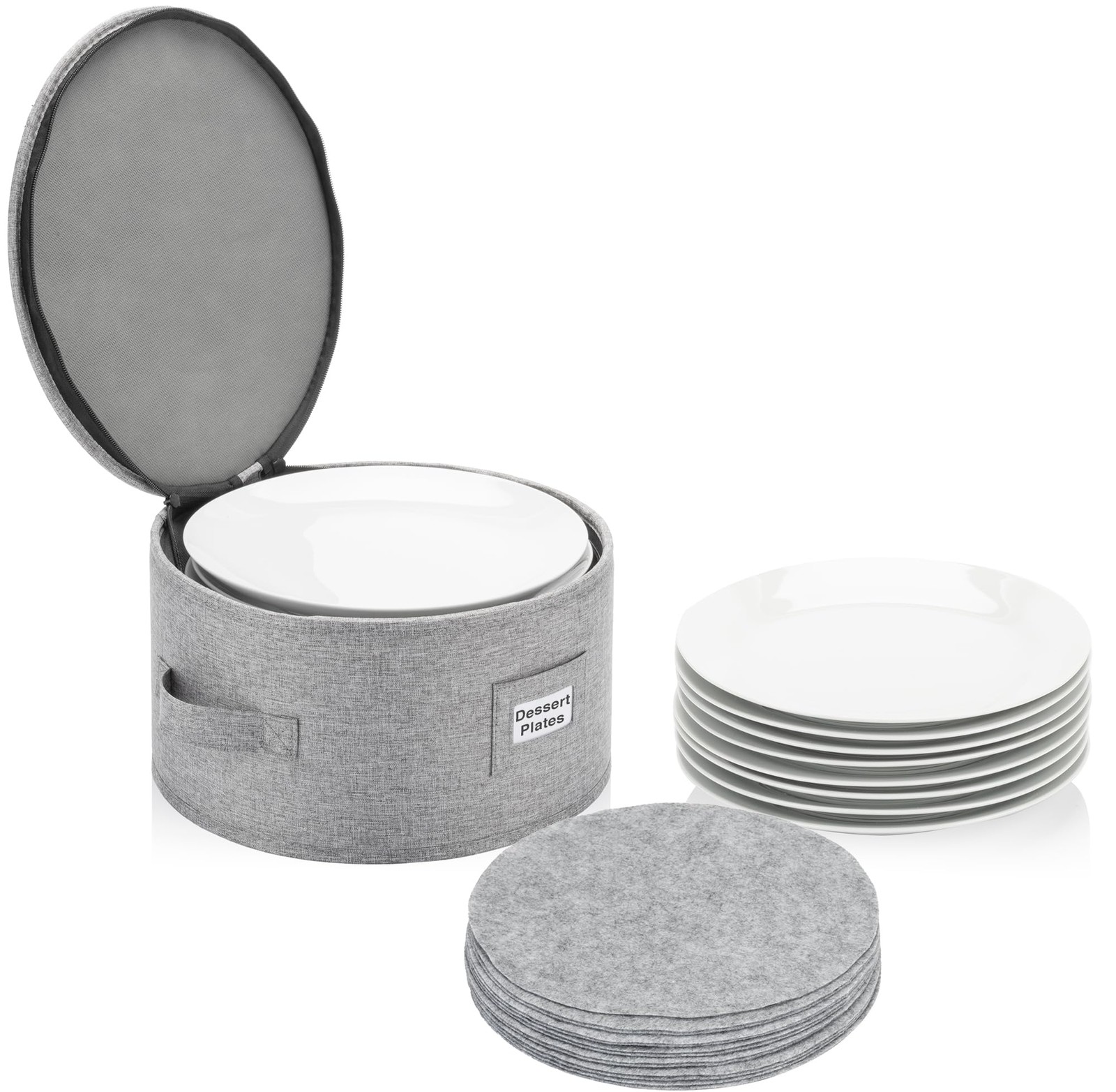 China Storage Case for Bowls or Dessert Plates – Fit plates up to 8″ W – Incl…