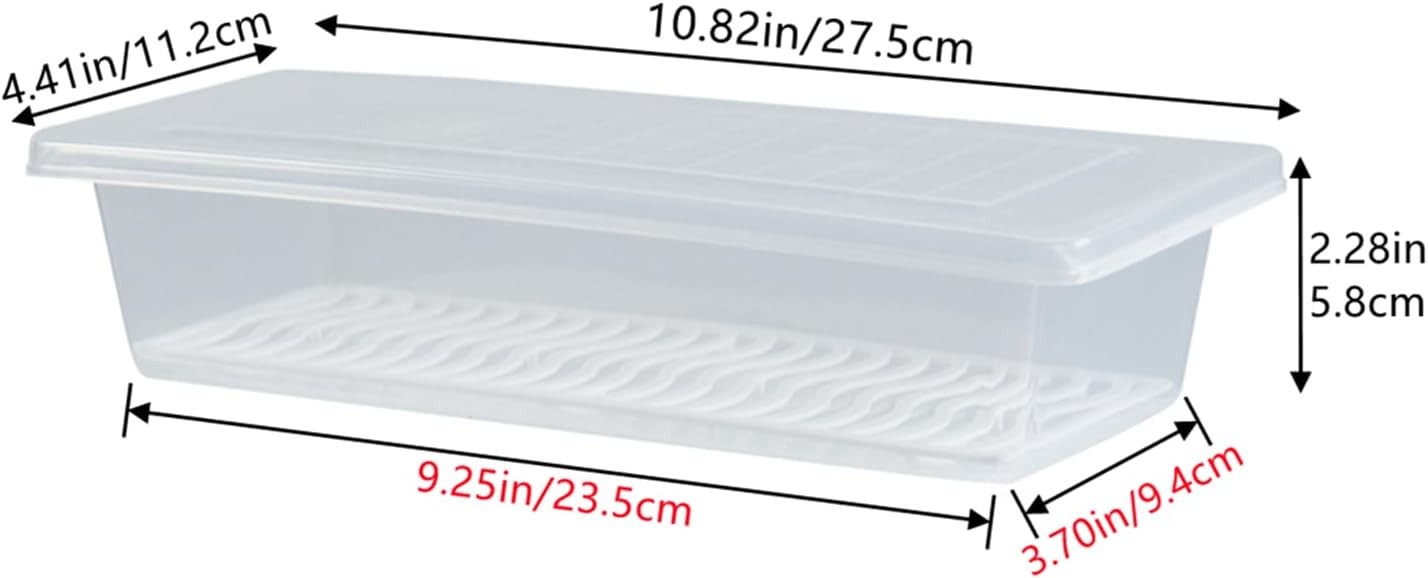 Food Storage Container Plastic Food Containers W/ Removable Drain Plate & Lid
