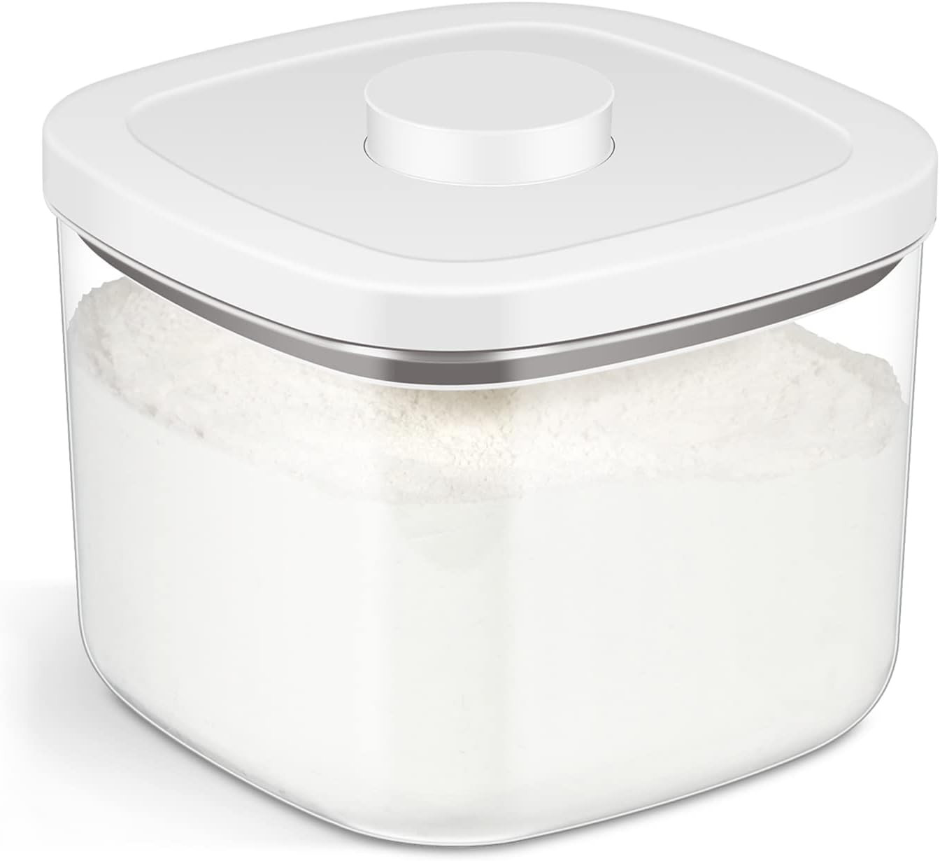 Airtight Rice Container 10 Lbs, Clear Plastic Food Storage Container Bin for Flo