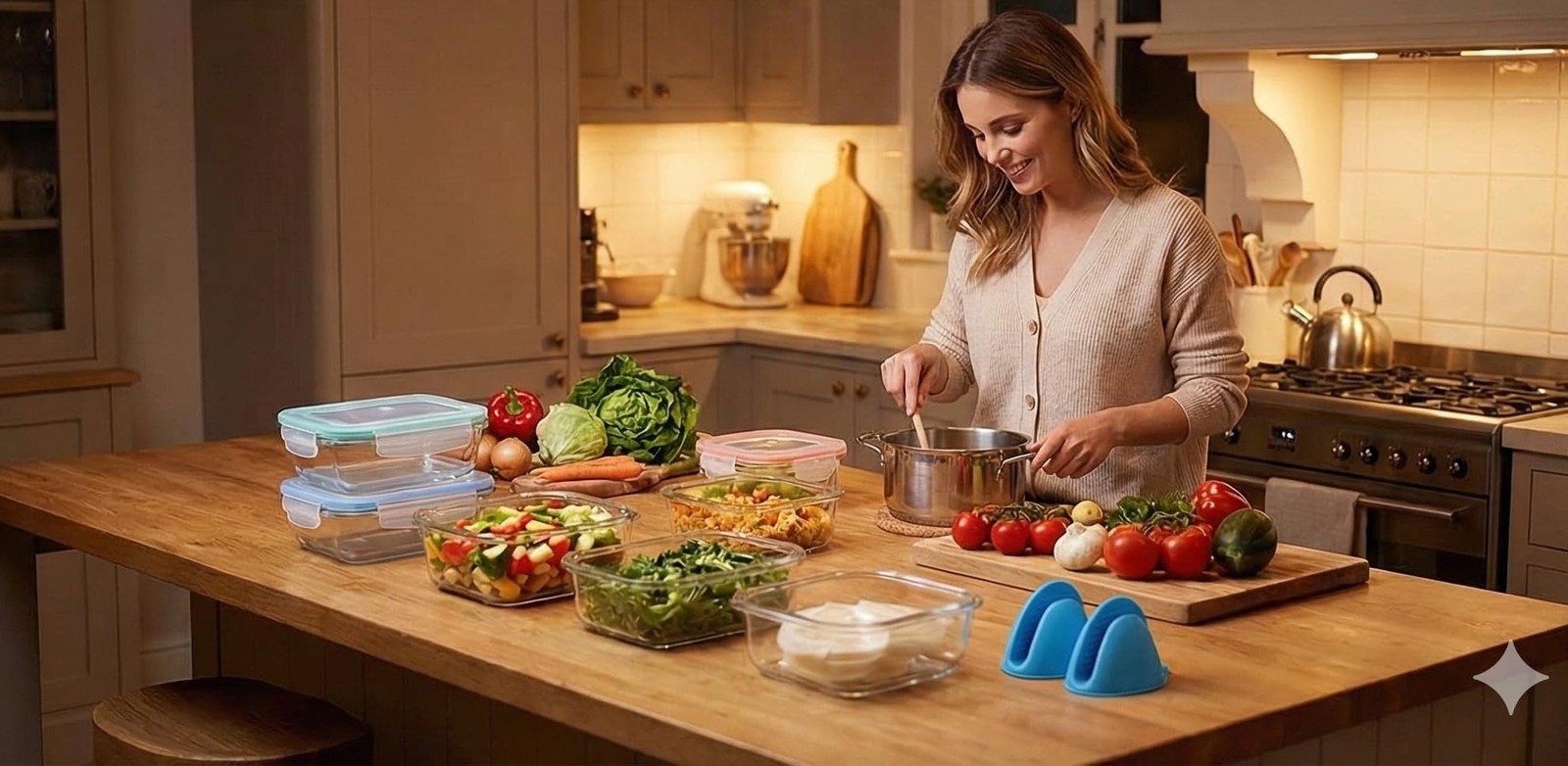 20 Pc Glass Food Storage Containers with Snap Lock Lids, Airtight & Leakproof…
