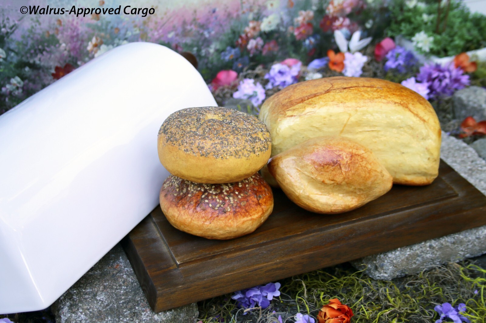 POTTERY BARN ROLLING PIN BREADBOX – RARE AND JUST WHAT YOU KNEAD IN THE KITCHEN!