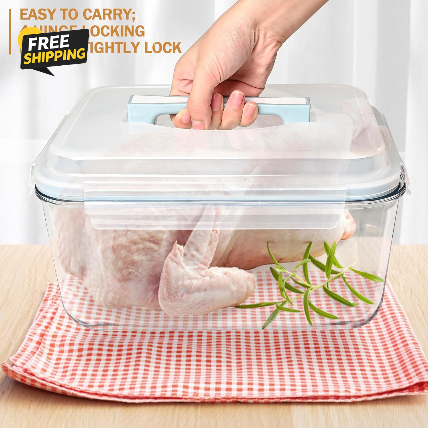200Oz Glass Food Storage Container XL Airtight Lid Borosilicate 6000ml 26 Cup