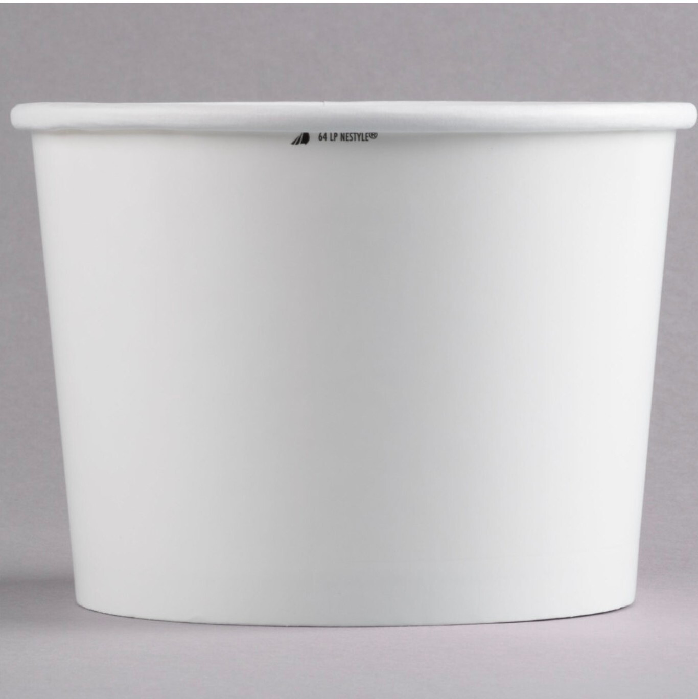 Huhtamaki 60164 64oz White Paper Food Container Hot Cold Soup Deli Cup Case 250