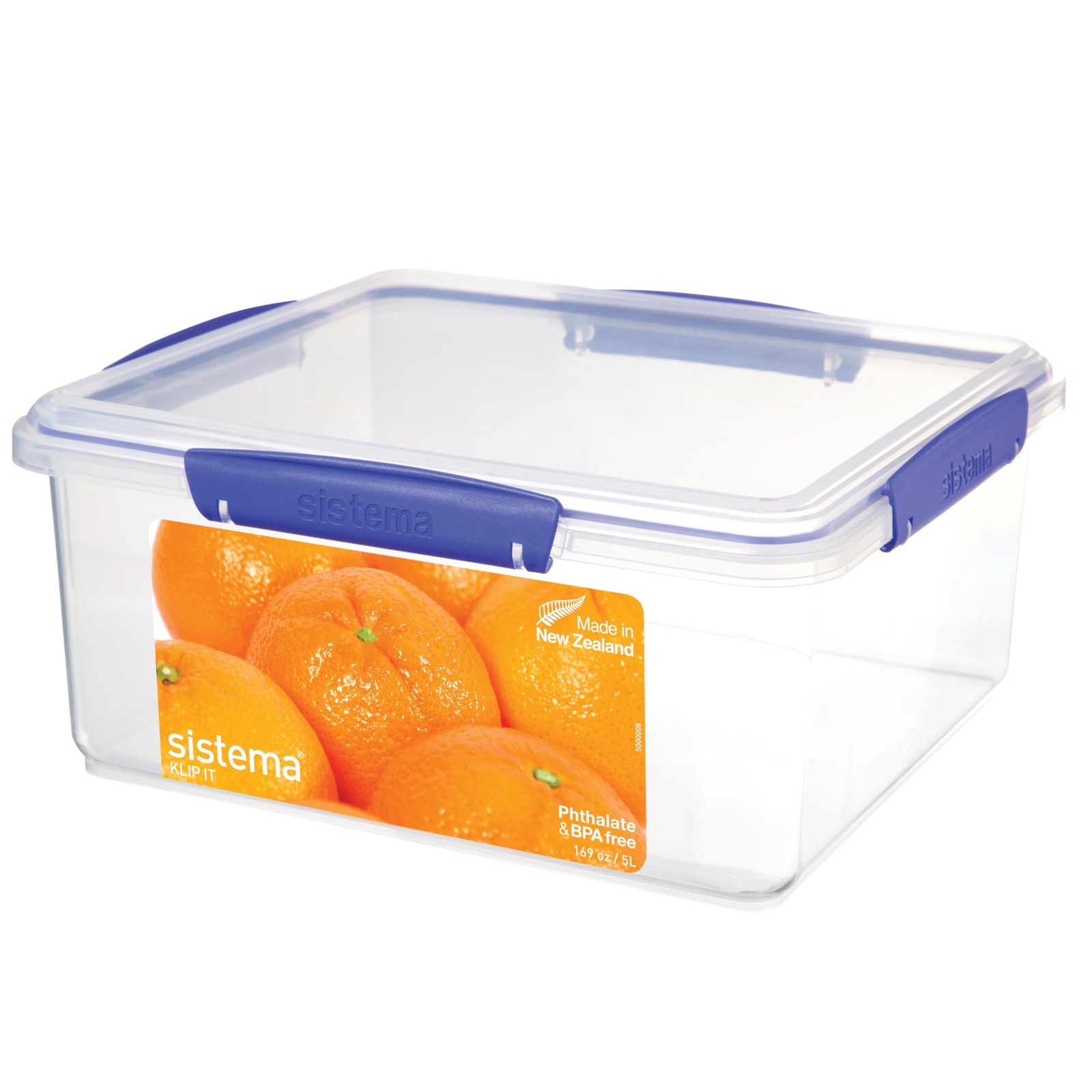 Food Storage Container 5L Airtight & Stackable Food Container with Clip-Close Li