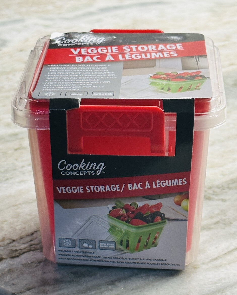 Cooking Concepts Veggie & Fruit Storage Containers Freezer Dishwasher -BPA Free