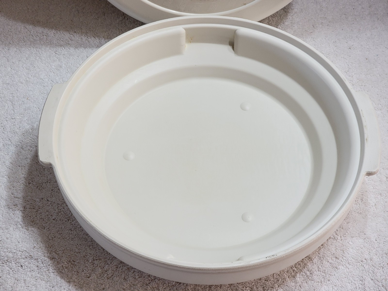 Vintage Aladdin Tempreserve Insulated Round Hot Cold Food Pie Carrier IPC550 EUC