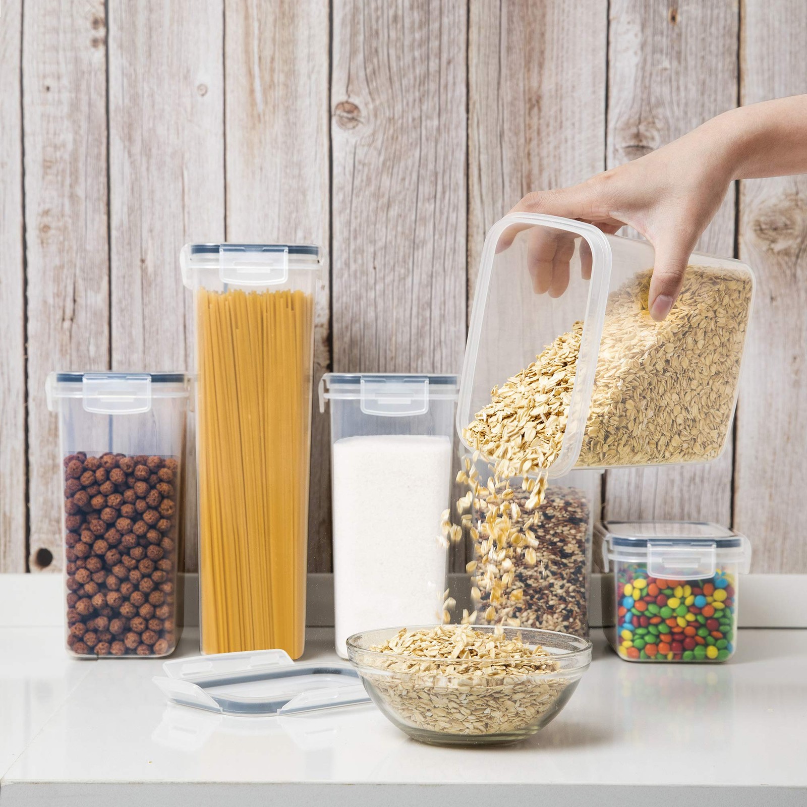Airtight Food Storage Containers 7~Piece BPA~Free Kitchen Canisters