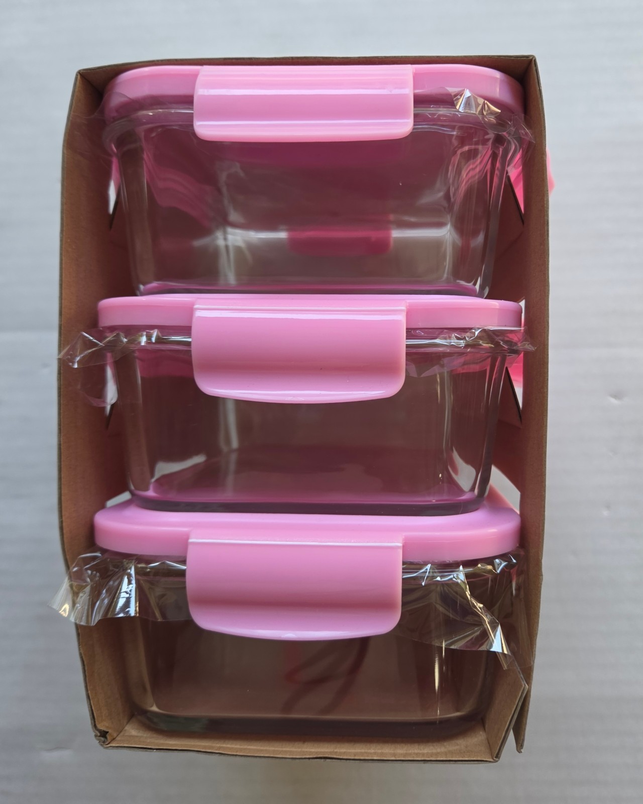 Tahari Home 3-Pack 32.1 Oz Glass Food Storage – Leak Proof – Microwave Safe