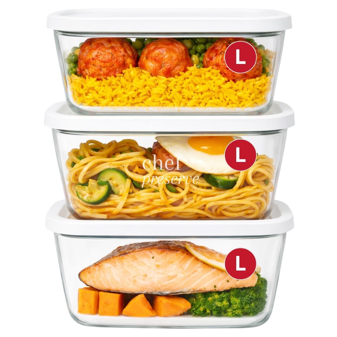 Chef Preserve Glass Vacuum Seal Containers for Meal Prep, Food Storage, Made …