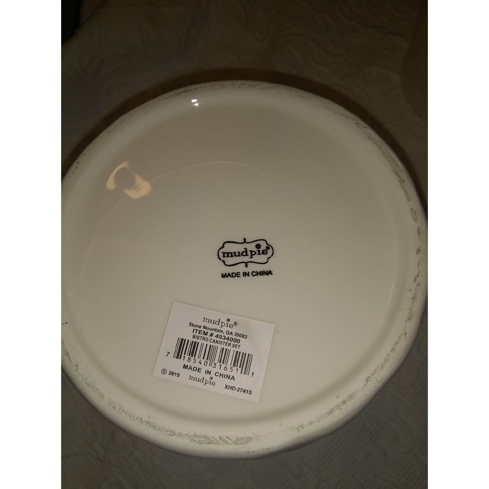 2015 Mud Pie One (no lid) & Three lidded storage cookie treat organize canisters