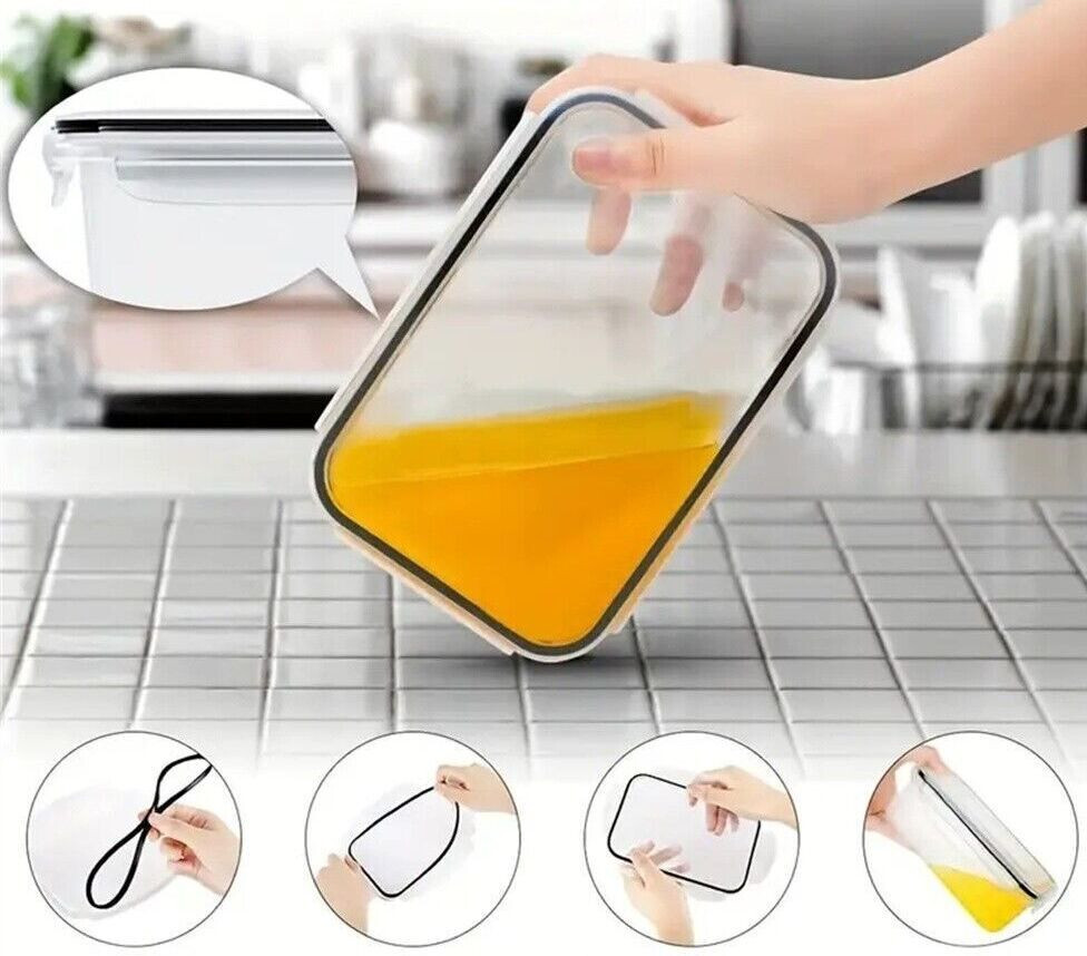 12pc Airtight Food Container Set Storage Lock Seal Lids Vent Leak Proof BPA-Free