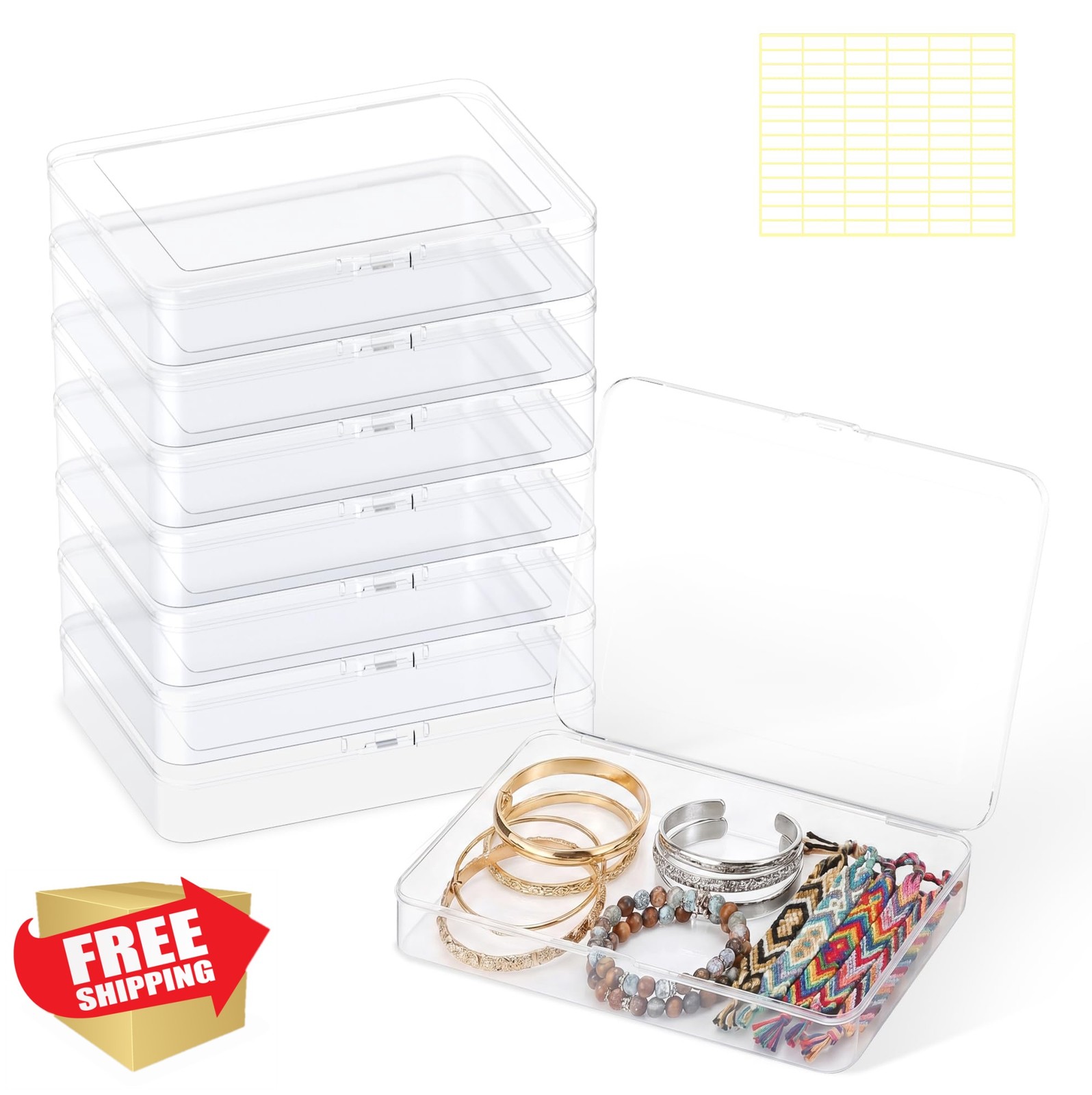 Profasion 8 Clear Plastic Storage Containers Lids