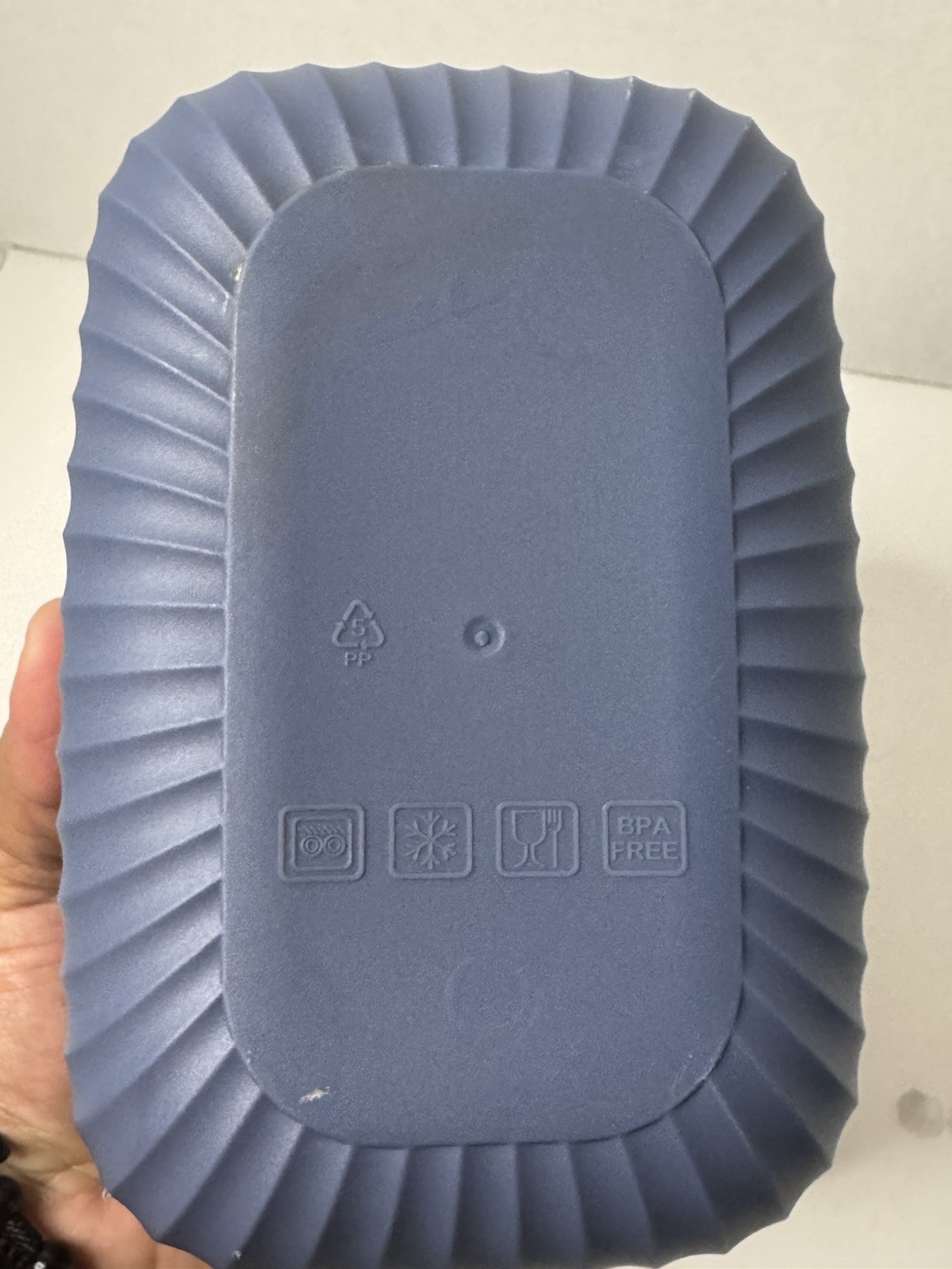 Square Ribbed Food-Grade BPA-Free Plastic Storage Container