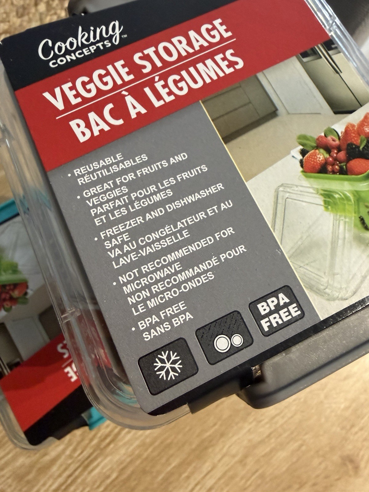 Cooking Veggie & Fruit Storage X3 Containers Freezer Dishwasher -BPA Free
