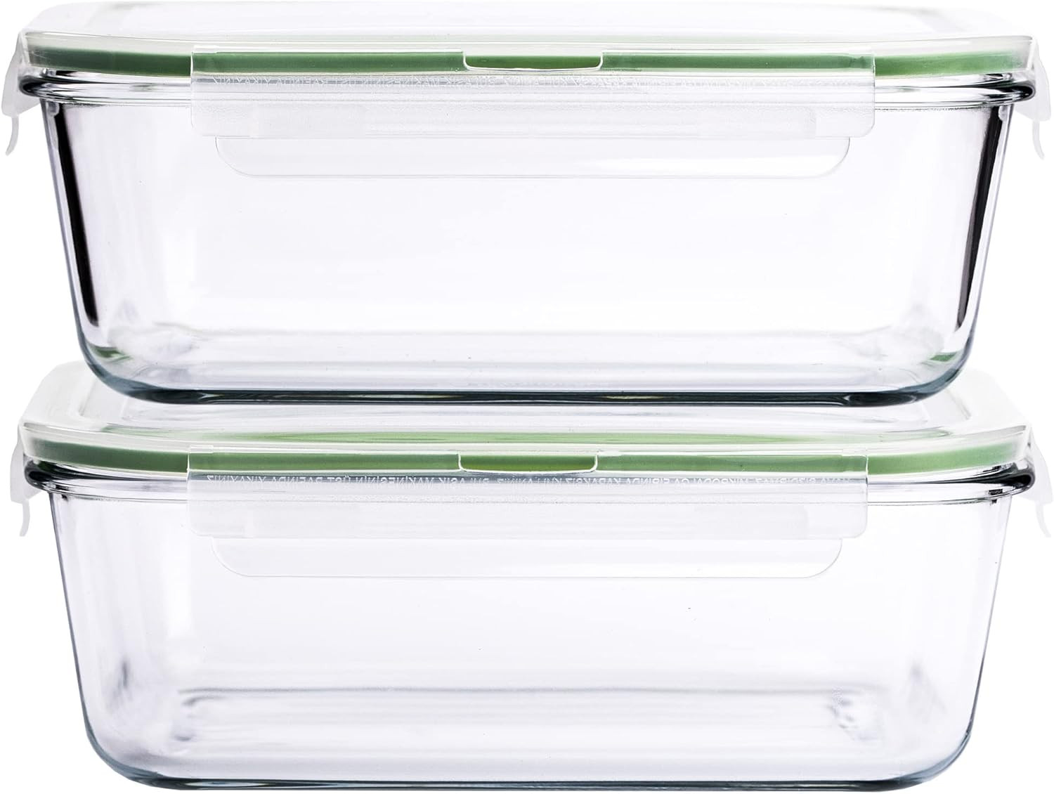 63 Oz 2 Pcs Large Glass Food Storage Containers 8 Cups Family Size Set Baking Co