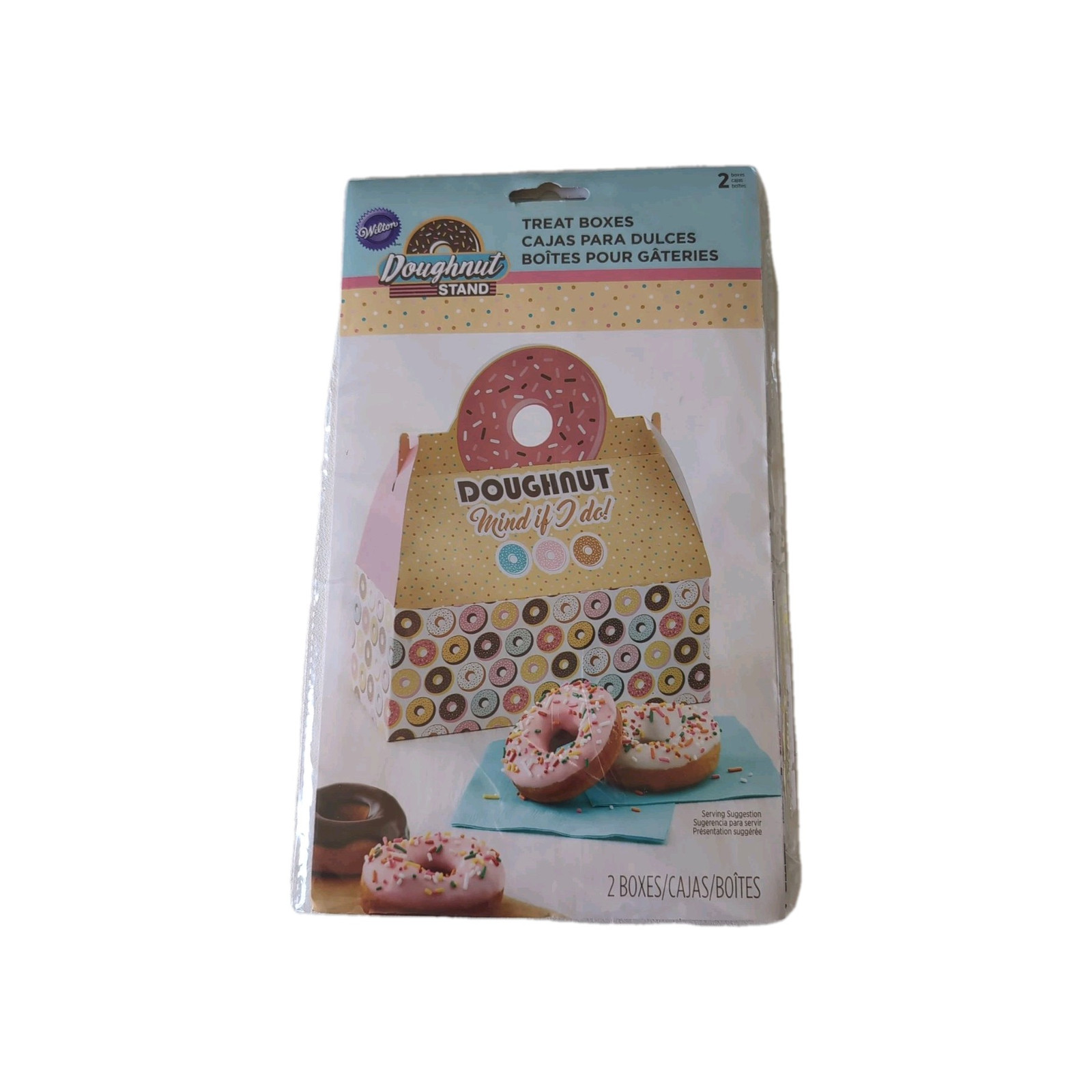 Doughnut Stand Donut Boxes Bakery Treat Container set/2 Wilton Sprinkles Cute