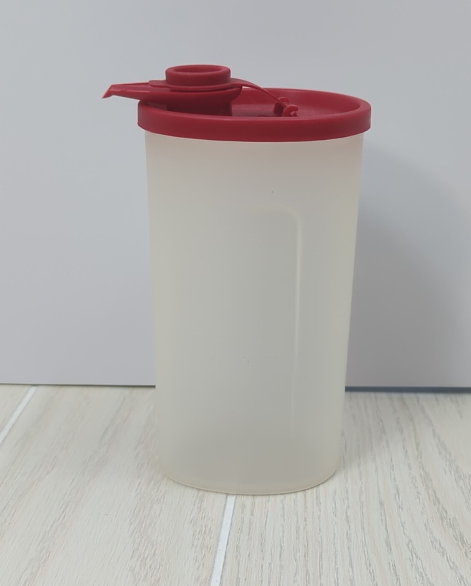 Tupperware Sweet Saver Syrup Dispenser 640-10 Red Lid pour Spout vintage