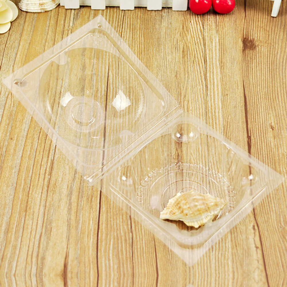 50 Clear Plastic Individual Cupcake Muffin Containers Box Dome Lid Disposable