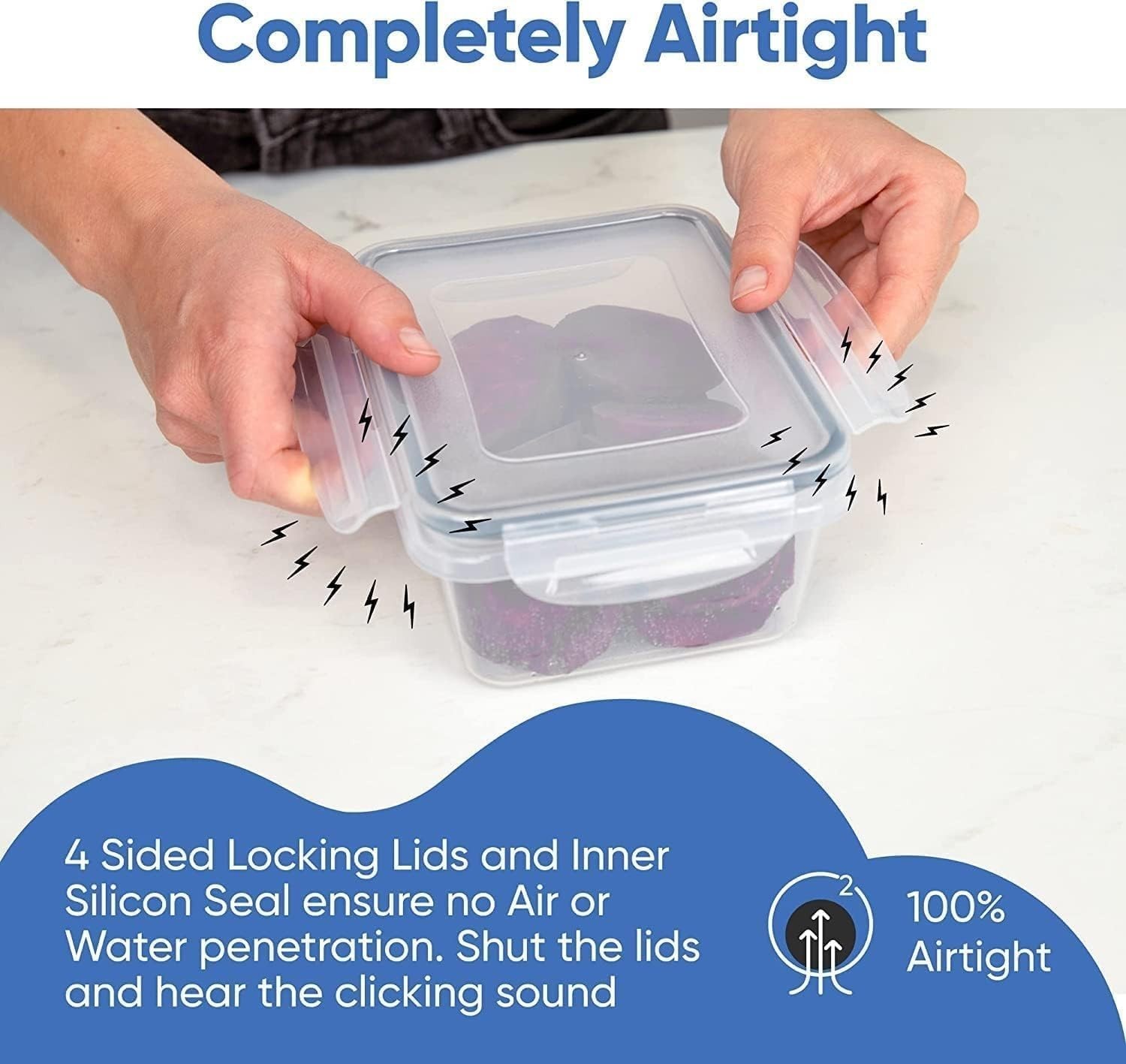 Chefs Path 48 Piece BPA-Free Plastic Food Storage Container Set W/ 24 Containers