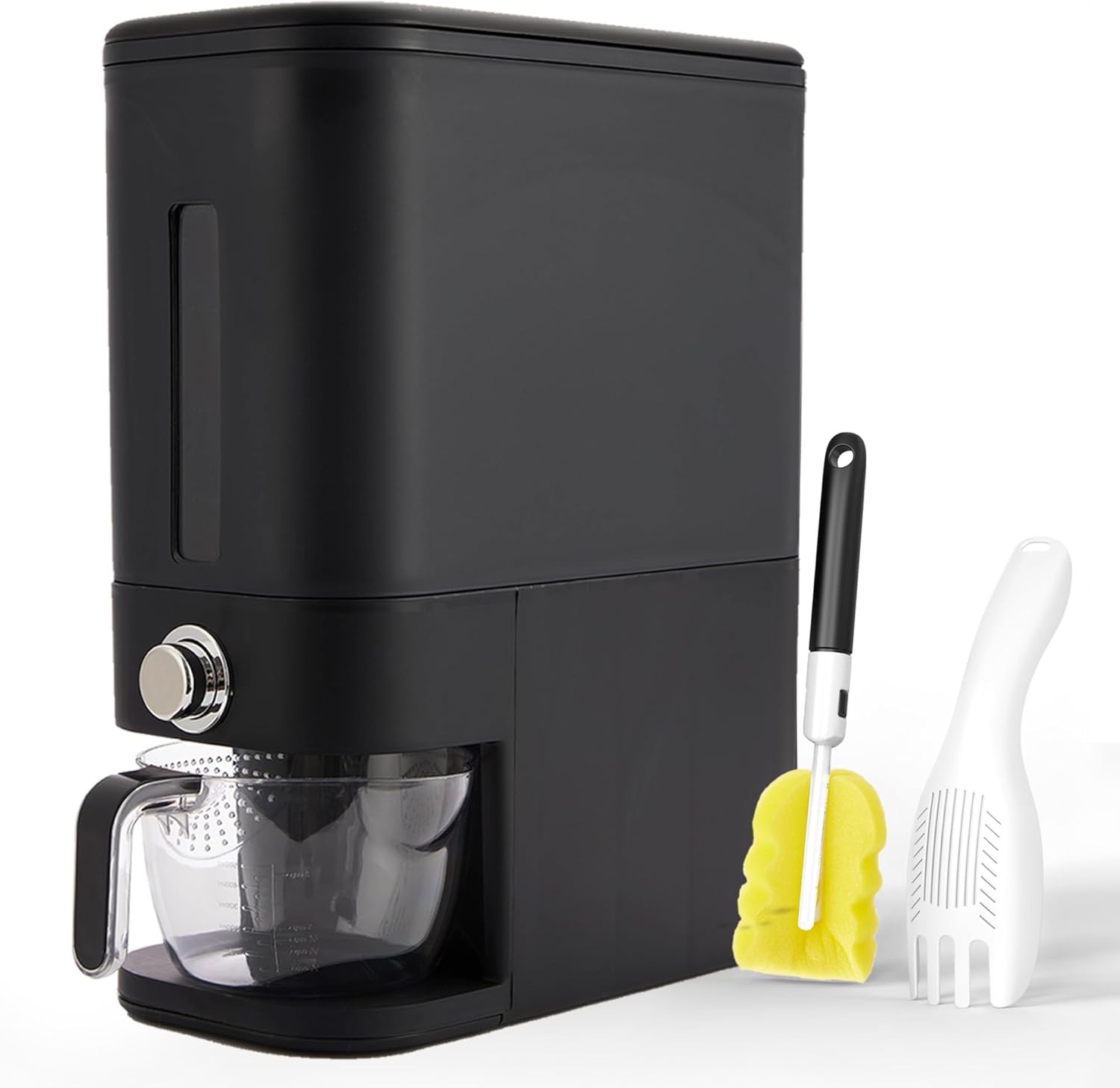 Rice Dispenser 25 lbs I Rice Storage Container 25 lbs W/ Sponge Scoop