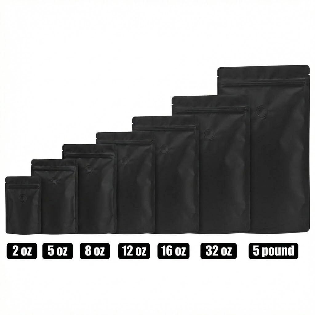 AwePackage High Barrier 16 oz Foil Stand up Zipper Pouch Coffee Bag with Valv…