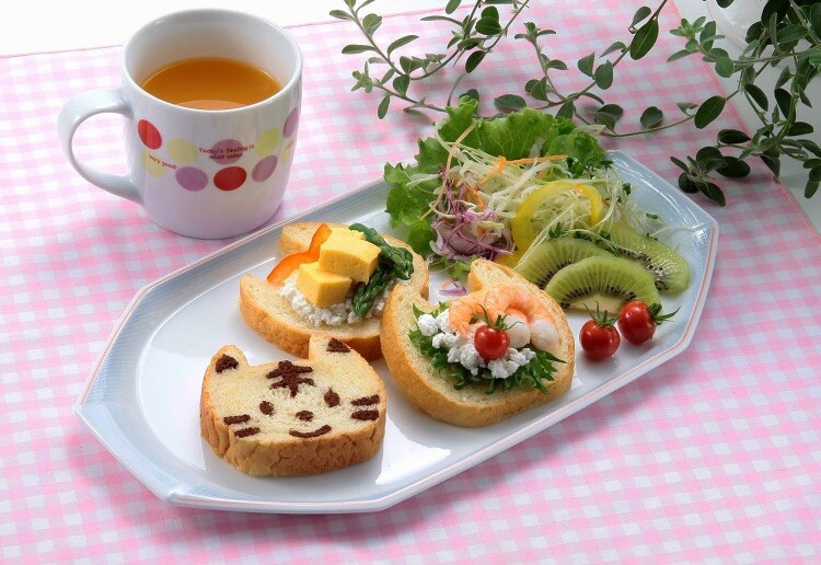 Cat shaped steel loaf pan Toast box bread mold baking made in Japan