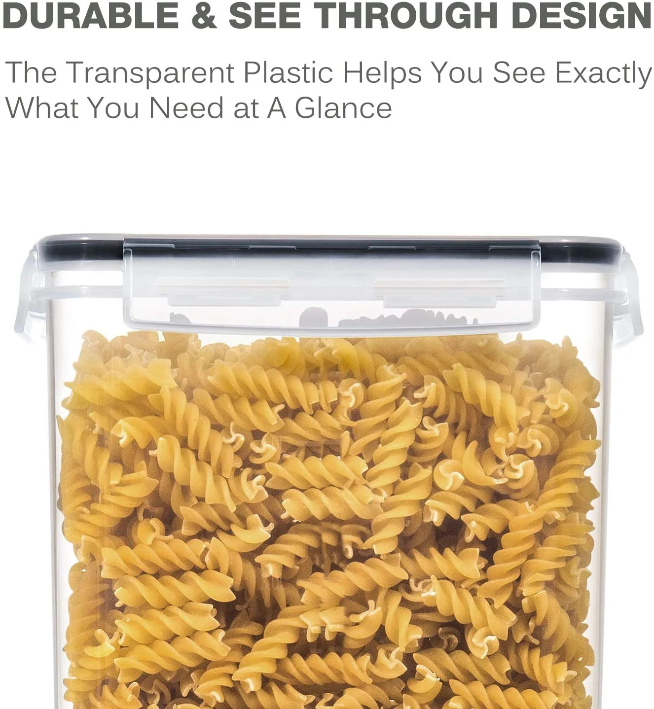 DRY FOOD STORAGE (2 Pack) Large Bins Cansiters Containers Flour Sugar Pasta