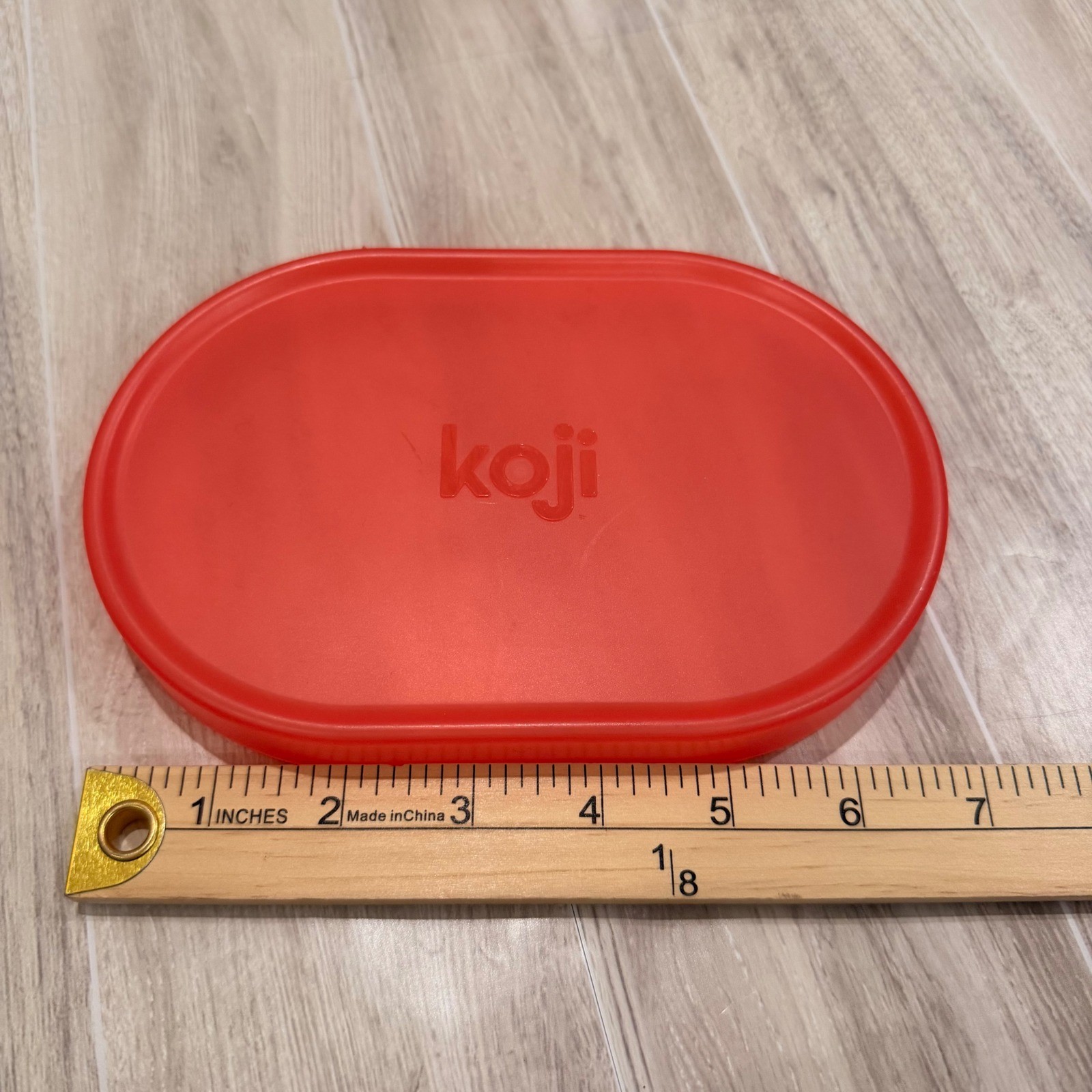 Koji Red Oval Replacement Lid Food Storage Container Plastic 6.5″x4.5″ Inch