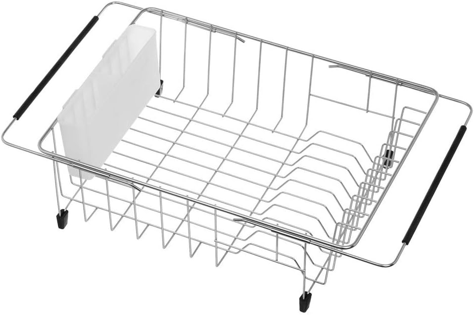 Large Expandable Dish Drying Rack Sink Dish Rack in Sink or On Counter, Dish