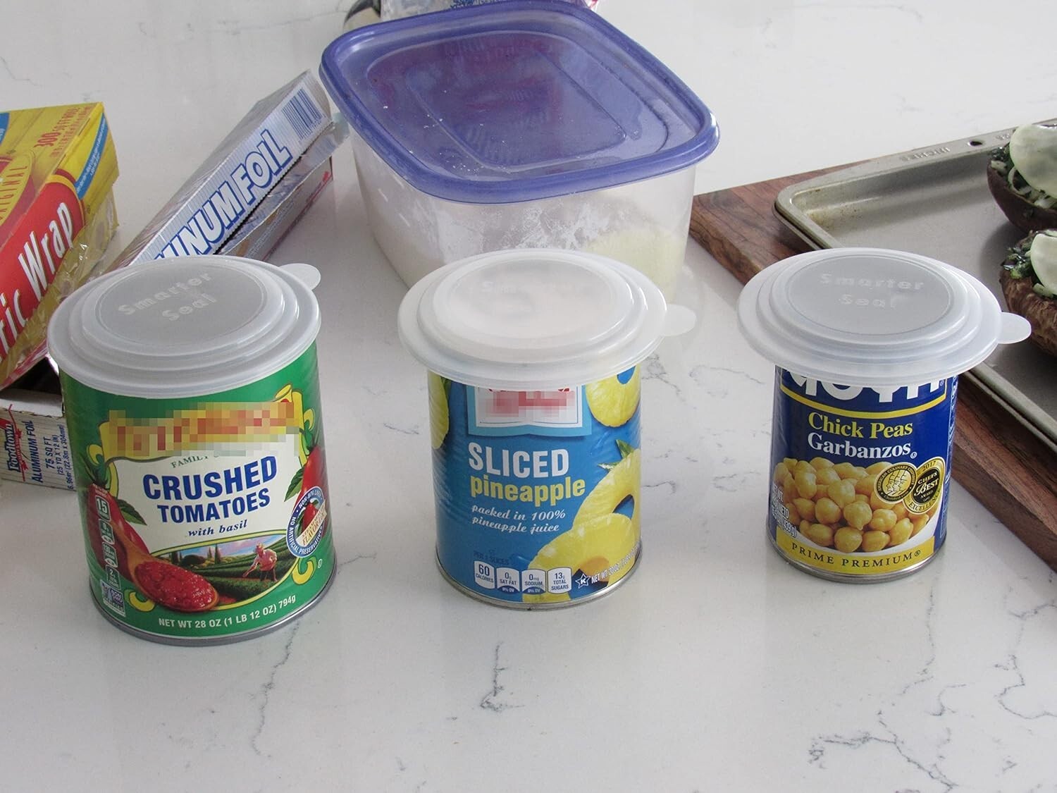 8-Pack Clear Food Can Lids – Airtight Seal for 4″ Cans, Reusable & Safe