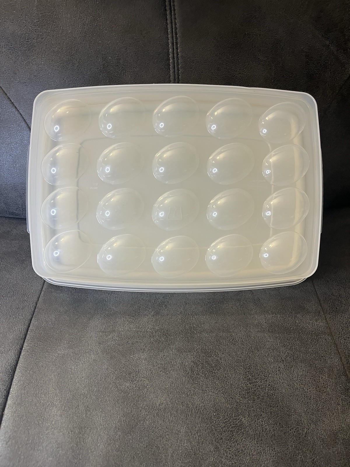 Rubbermaid Servin’ Saver #7 Deviled Egg Keeper Container Almond Lid