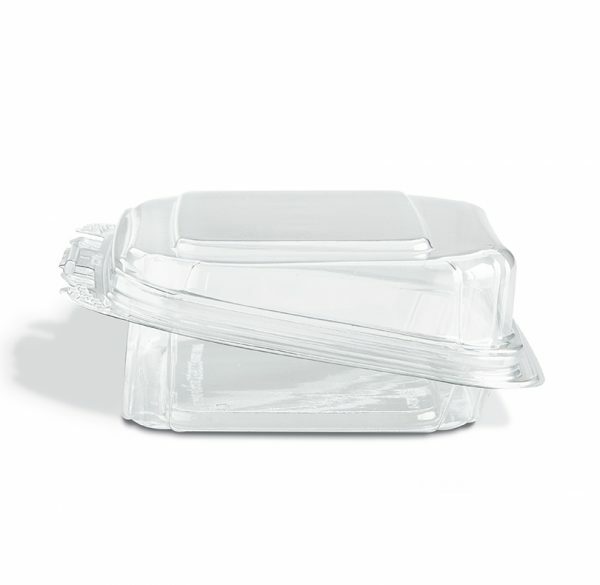 Placon 13 oz Crystal Seal Refresh Angled Container, 7″ x 5.75″ x 1.9″, Clear |