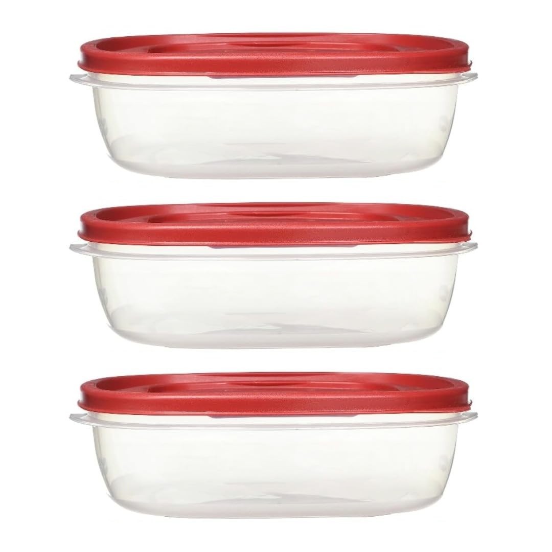 9-Cup Food Storage Container Set, 7-Piece with Easy Find Lids, Labels & Pen
