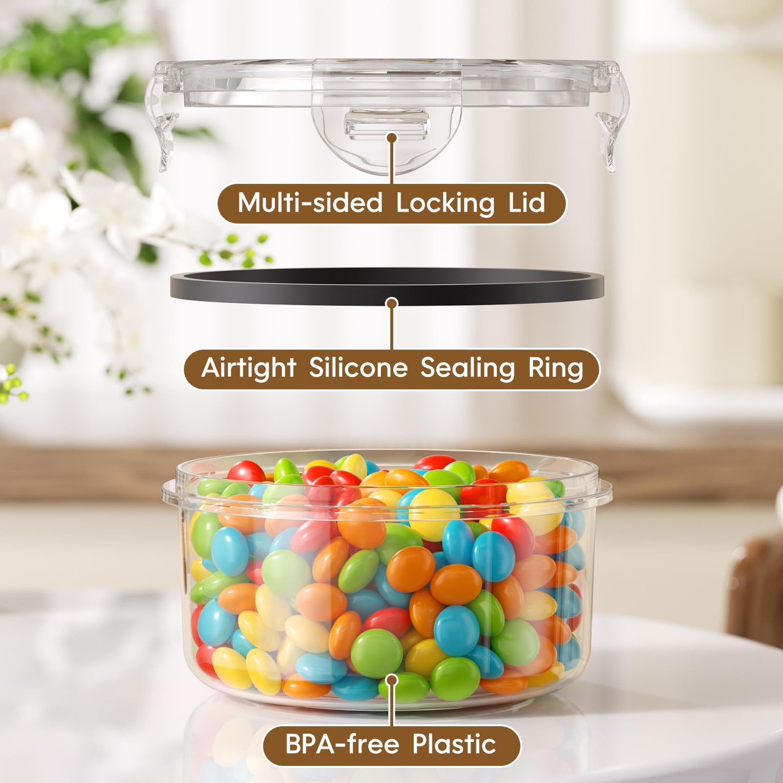 25 Containers 25 Lids, Leakproof Meal Prep, Microwave/Dishwasher Safe, Clear