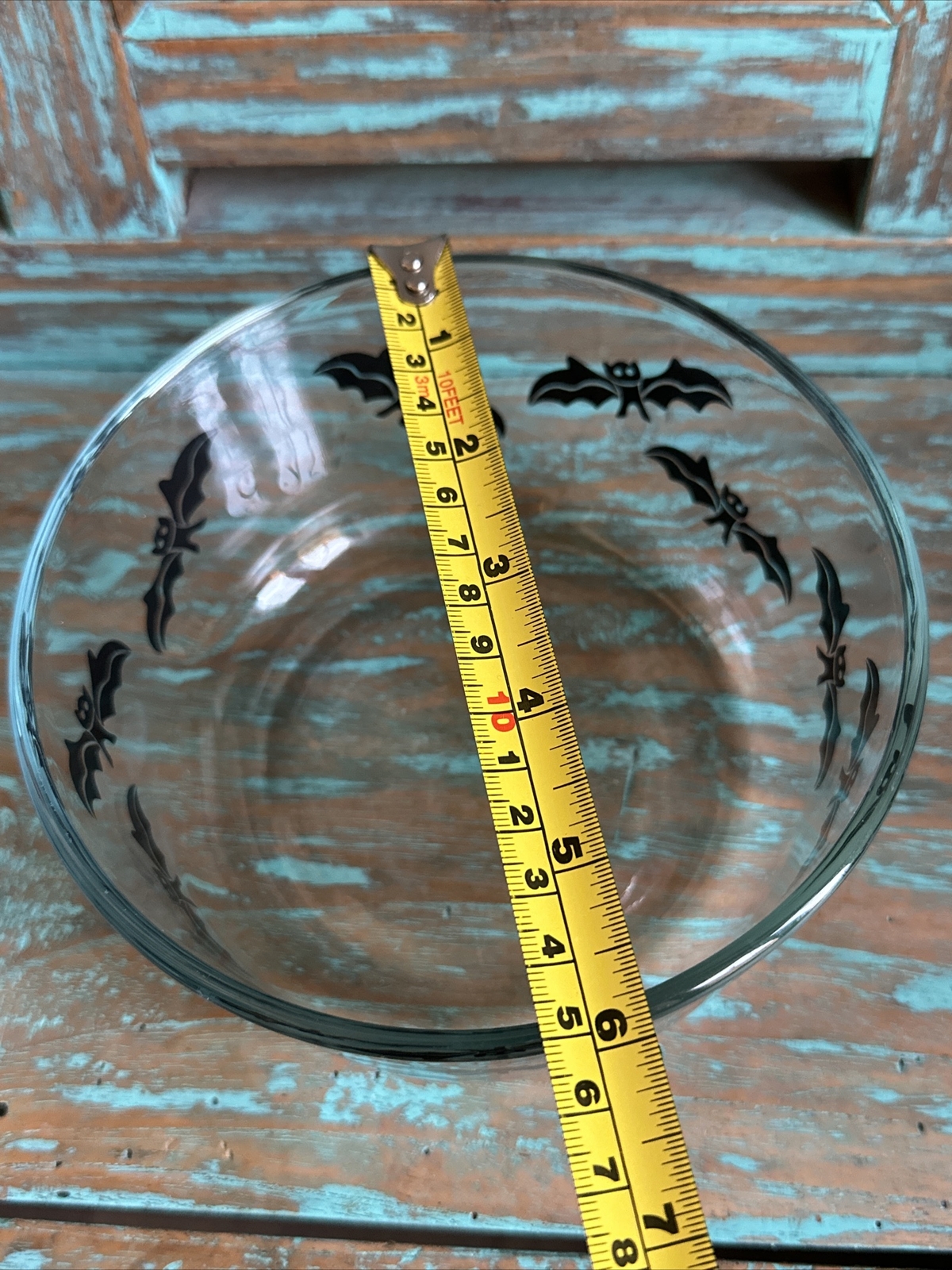 Pyrex Glass 1 Qt Storage Container With Black Bats 4 Cups Black Lid Halloween
