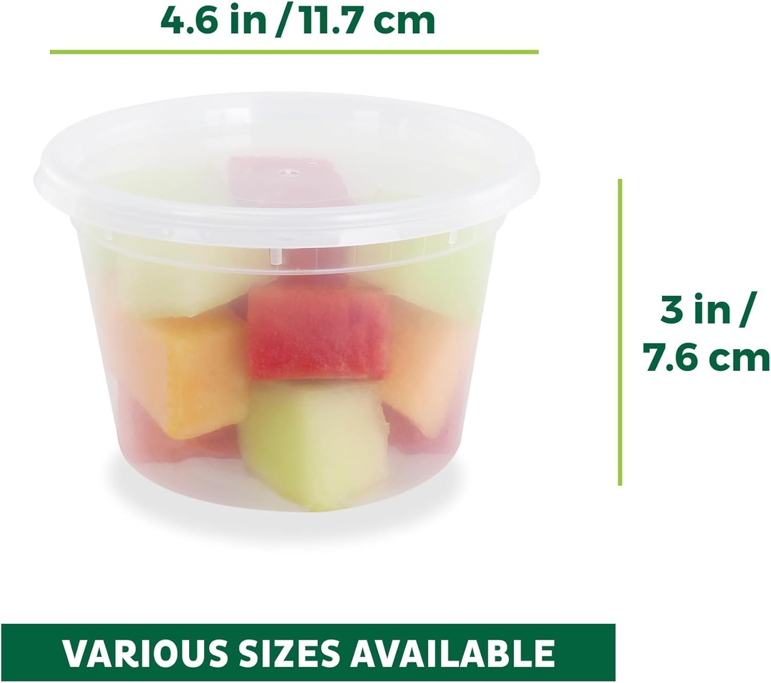 Food Storage Containers [50 Set] 16 oz Plastic Deli Containers with Lids, Sli…