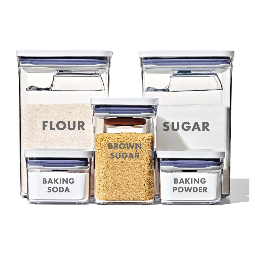 8-Piece Prelabeled Baking POP Container Set