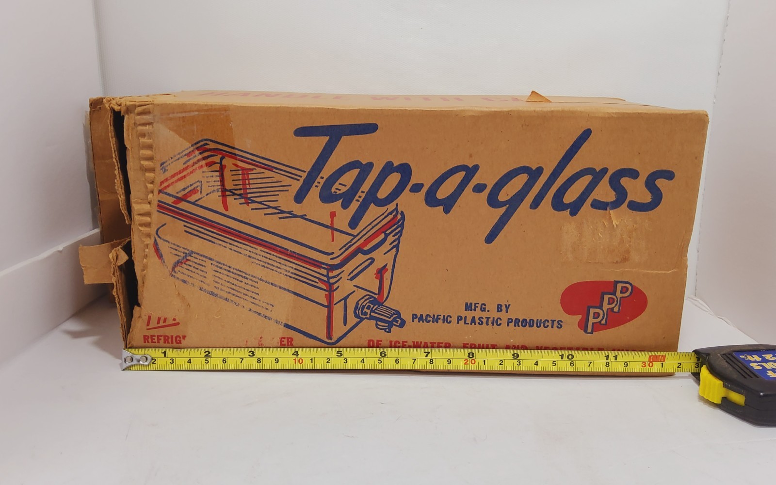 Vintage Pacific Plastics Tap-A-Glass Plastic Refrigerator Dispenser with Spigot