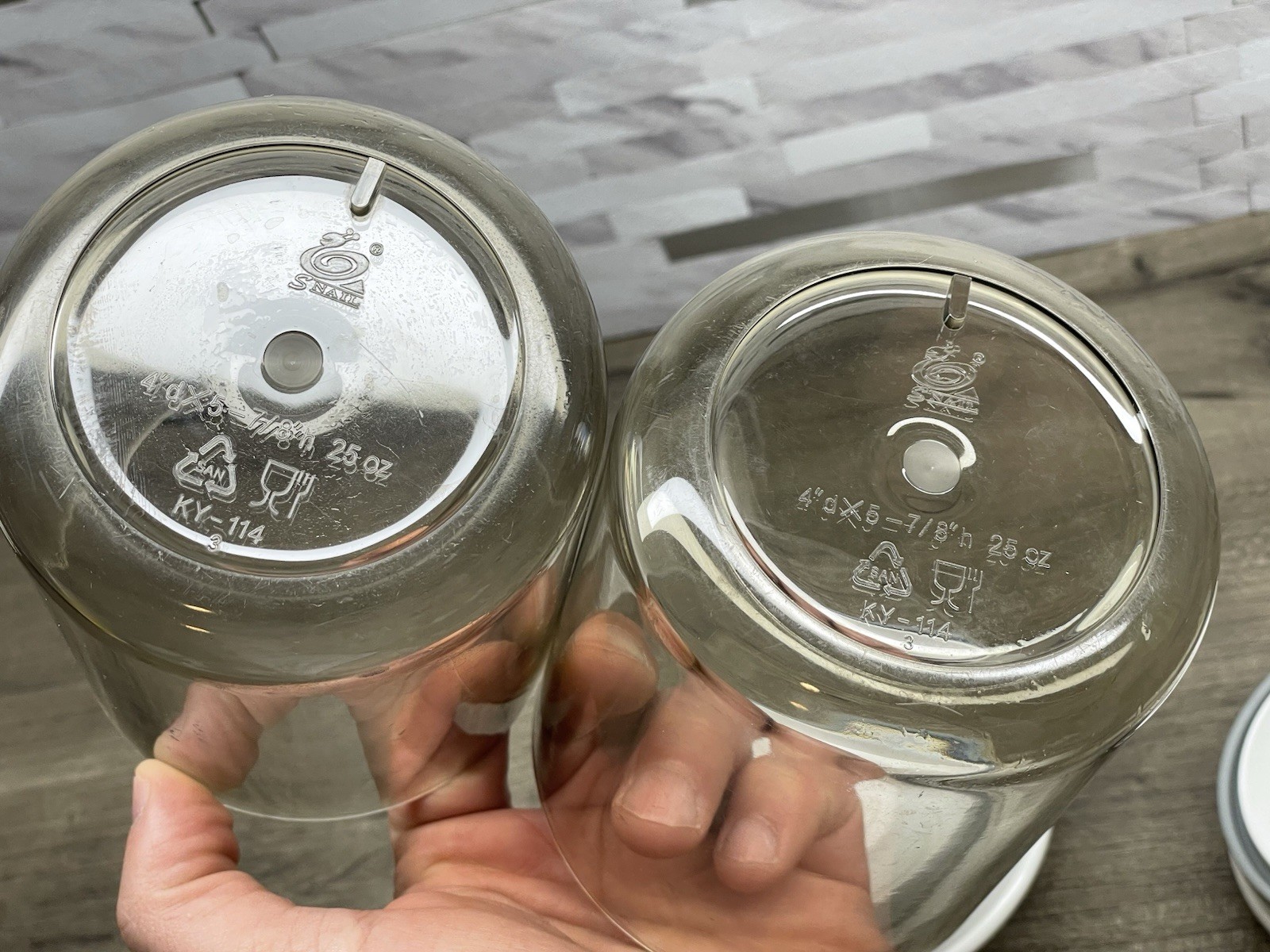 2 FOODSAVER Vacuum Canisters 25 oz Storage Container Clear Snail KY-114 4″ x 5⅞”