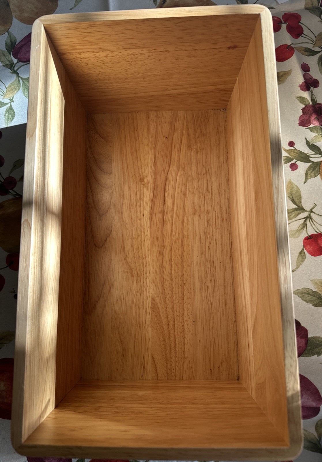 Crate & Barrel Solid Wood Bread Box #666-667 Carter McGuyer Storage Counter Box