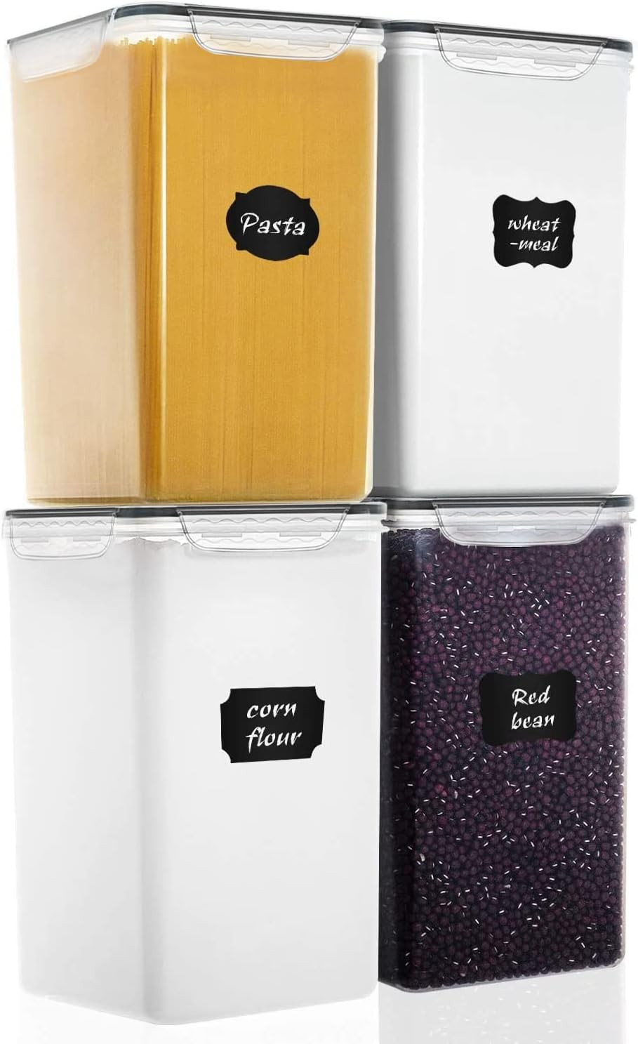 Extra Large 7Qt / 6.5L/220Oz Tall Food Storage Containers, WIDE & DEEP, 4-Piece